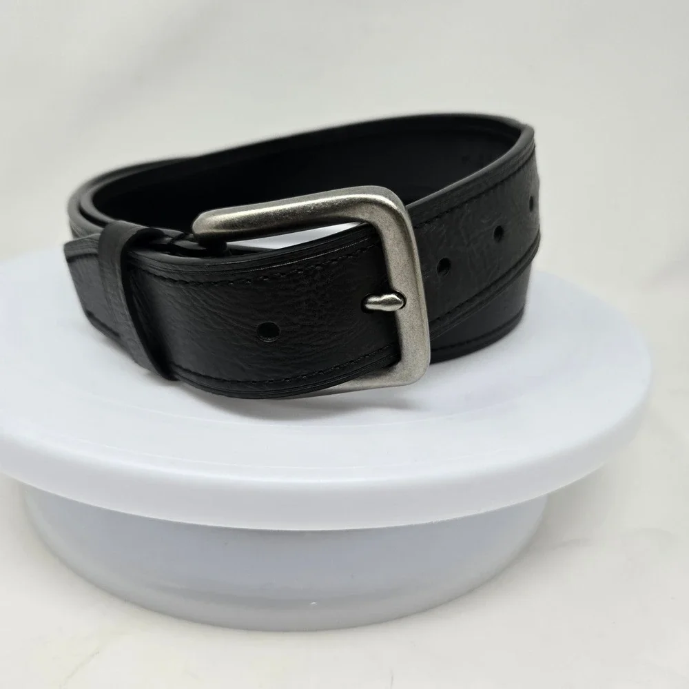 Columbia Mens Belt Black Synthetic Leather Size XL 42-44 Buckle